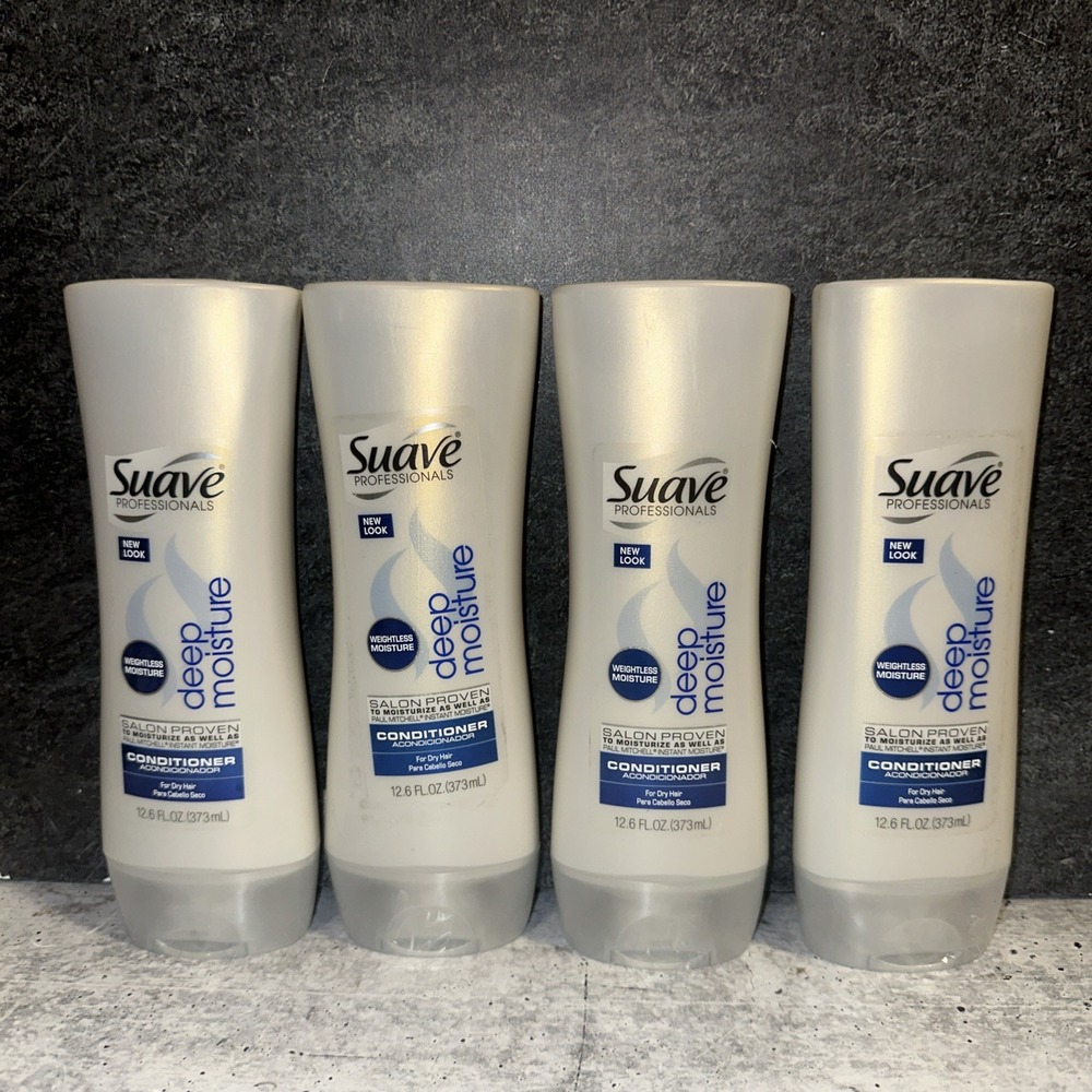 4 Suave Professionals Humectant Moisture Conditioner For Dry Hair 12.6 Oz. Each